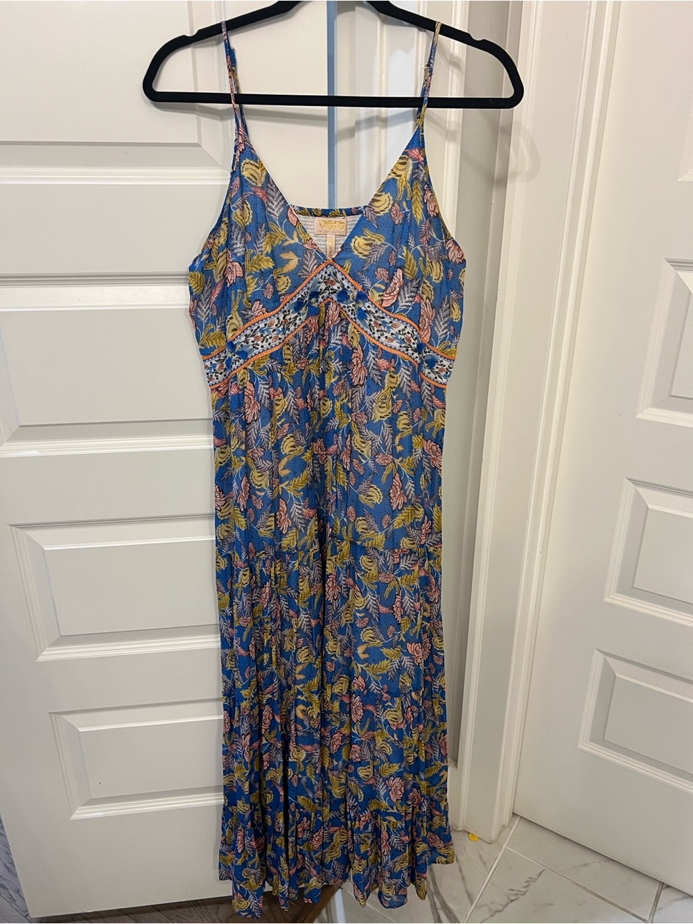 Anthropologie Verb Singhee Vineyard Spaghetti Strap Maxi  Dress